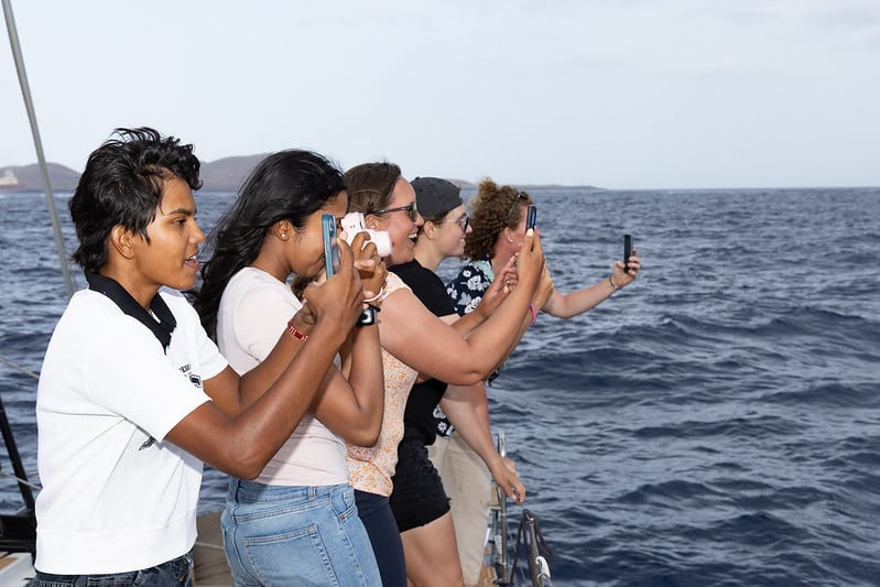 Players whalewatching Tenerife Womens Open 2025 Abama Resort