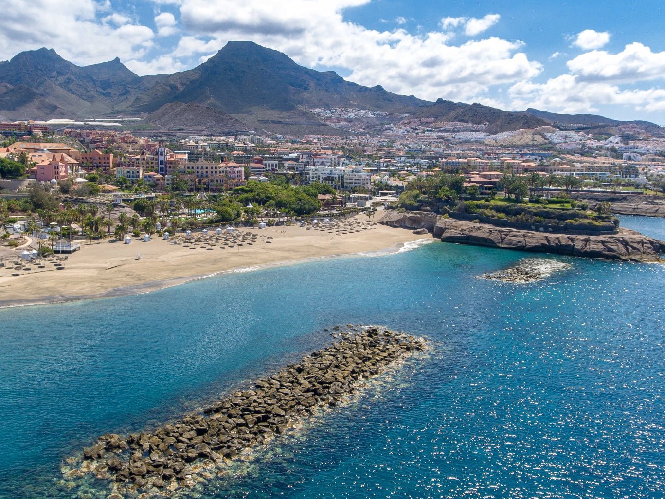 El Duque beach at Costa Adeje. Tenerife, Canary Islands, Spain